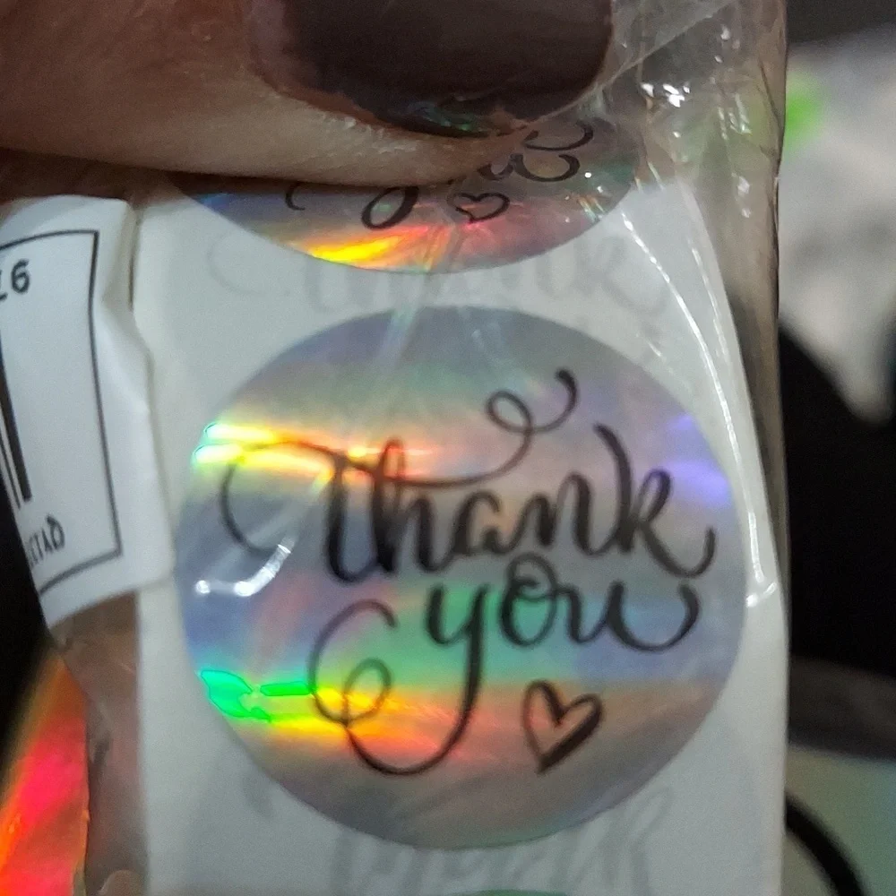 30 Thank You Cards and 500-1 inch Stickers